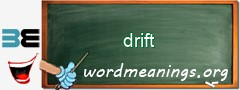WordMeaning blackboard for drift